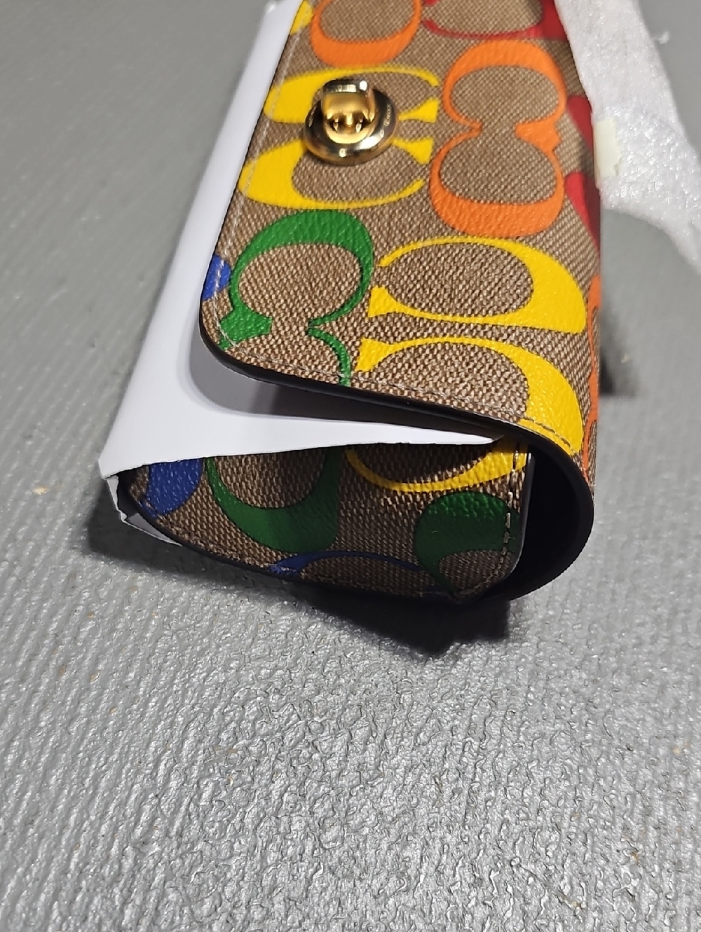 COACH CA053 NWT Pride Rainbow Signature Canvas Sunglass Case Pride Collection - Picture 10 of 10
